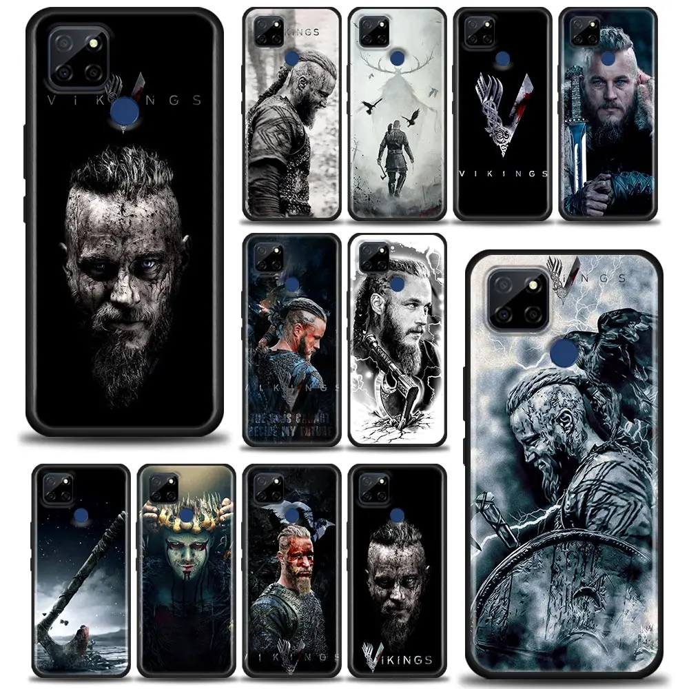 

Phone Case For Realme GT 5G Master GT2 Pro Neo 2 3 C21Y C25 C35 C33 C11 C12 Soft Cases Black Covers Cool V-Vikings TV Series Axe