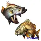 20 см большая морская рыба золотой окунь черный окунь водостойкая наклейка для рыбака рыболовные лодки багаж мотоцикл автомобильные наклейки