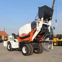 mobile concrete mixer truck automatic forklift feeding self loading cement mixer truck construction machinery