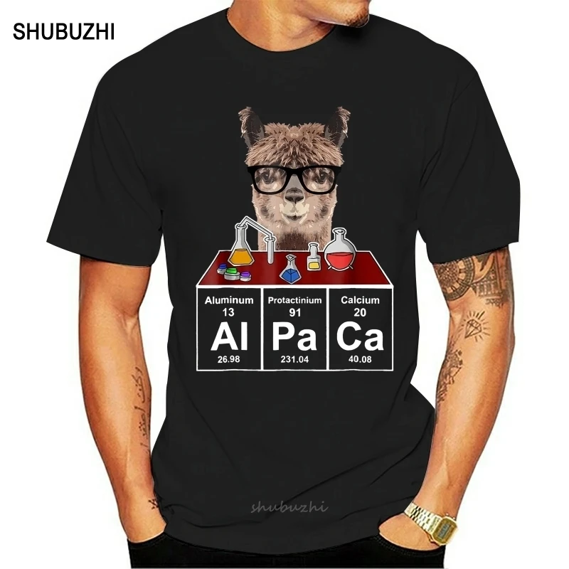 

T-shirt for men fashion Love Alpaca Shirt Gift Awesome Alpaca Periodic Table for mans