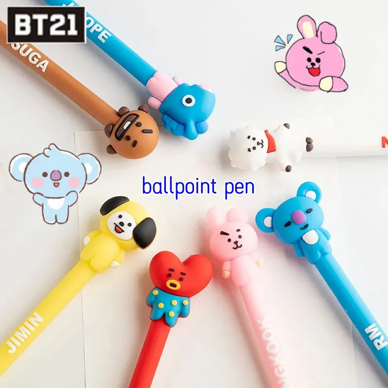 

8 шт., детская черная шариковая ручка Bt21