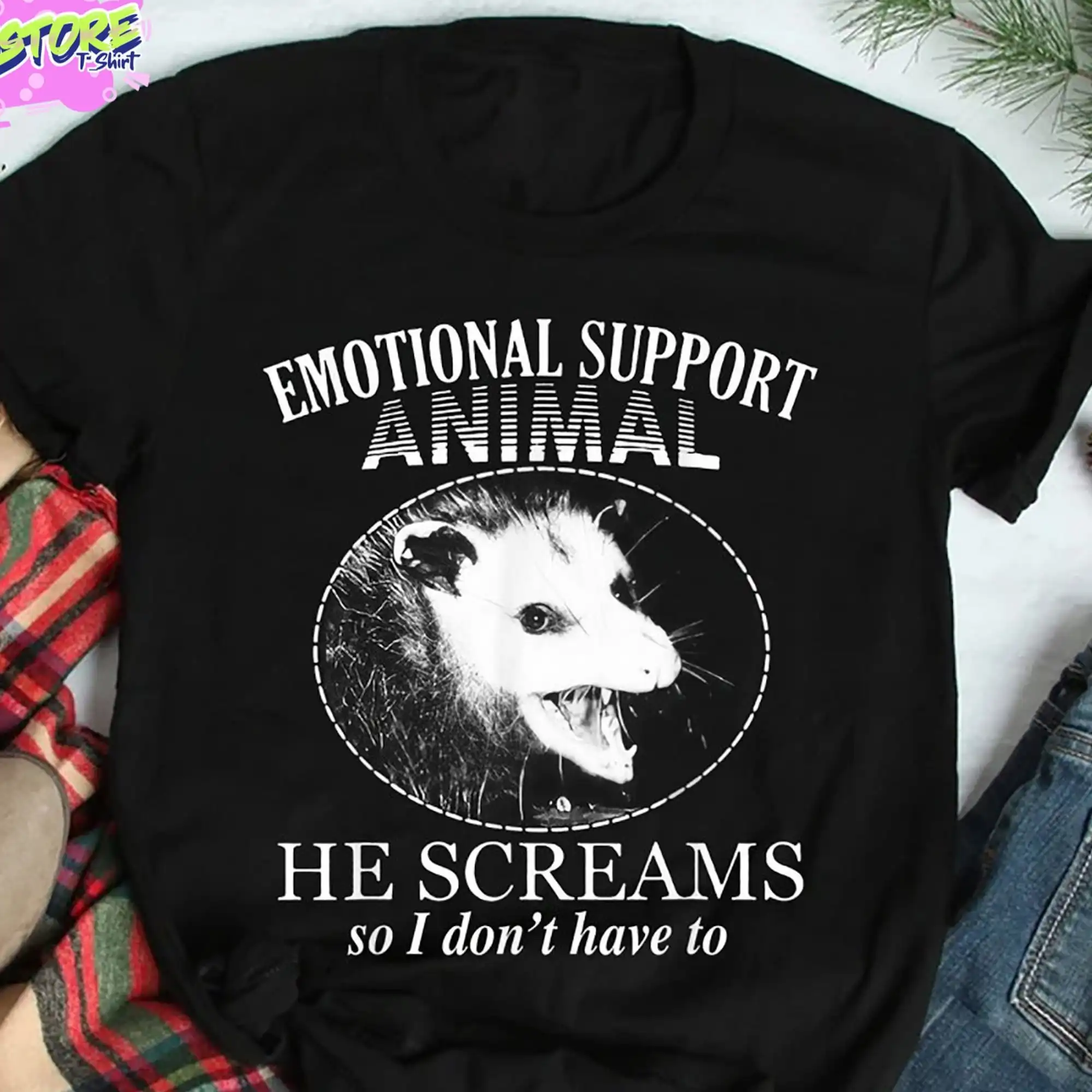 Possum эмоциональная поддержка животных забавные опоссумы мемы футболка енот