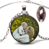 double sided private custom personalized mom and dad photo necklace personalized baby sister necklace handmade family favorite