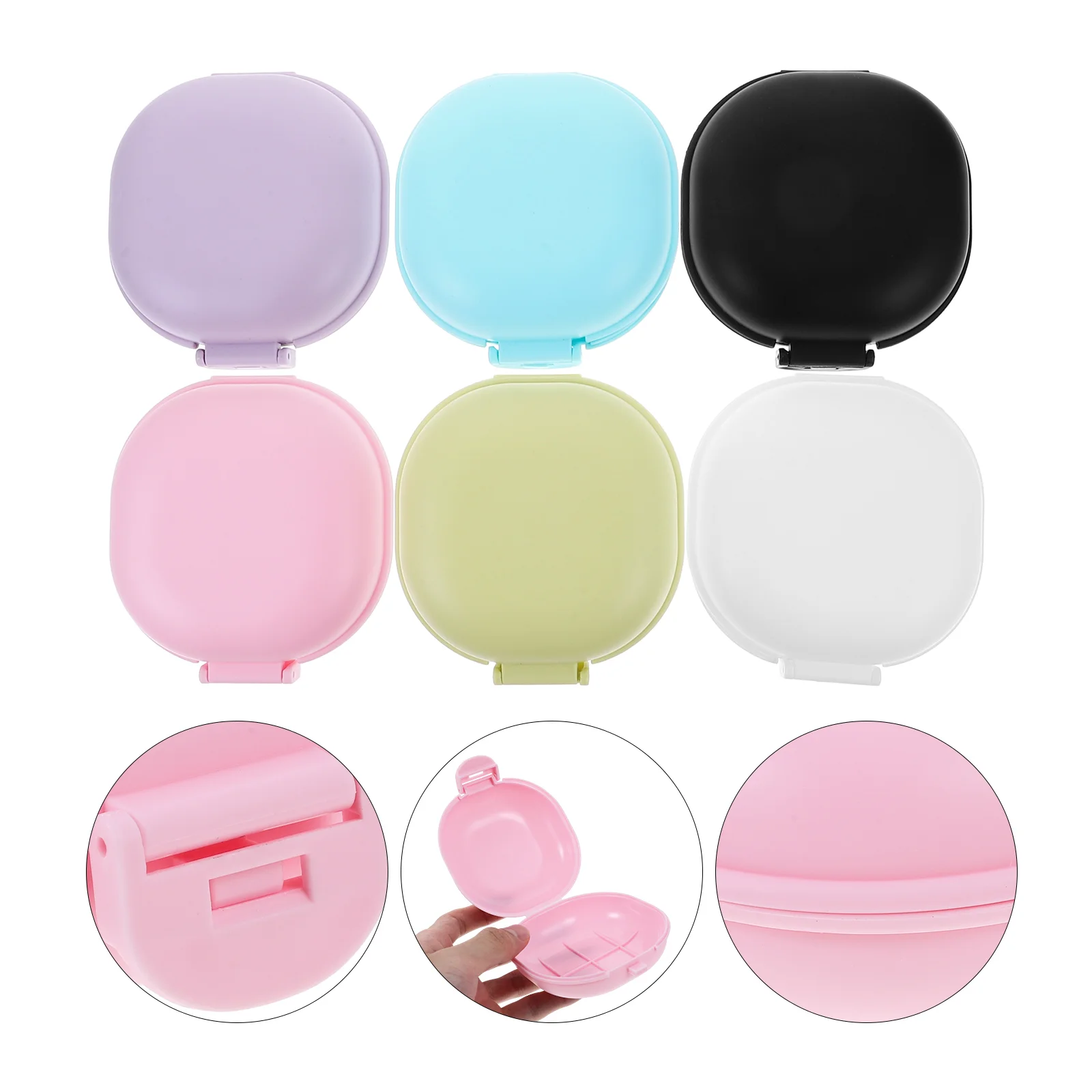

6 Pcs Camping Soap Holder Bathroom Supplies Handmade Travel Dish Holders Container