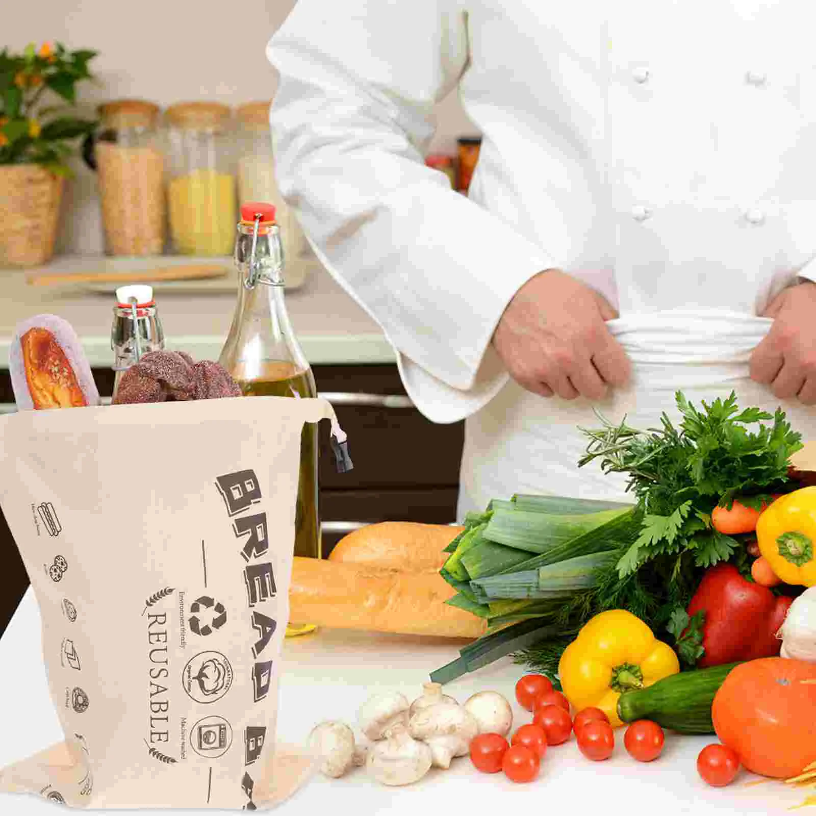 Сумки для хлеба из чистого хлопка многоразовые сумки хранения продуктов