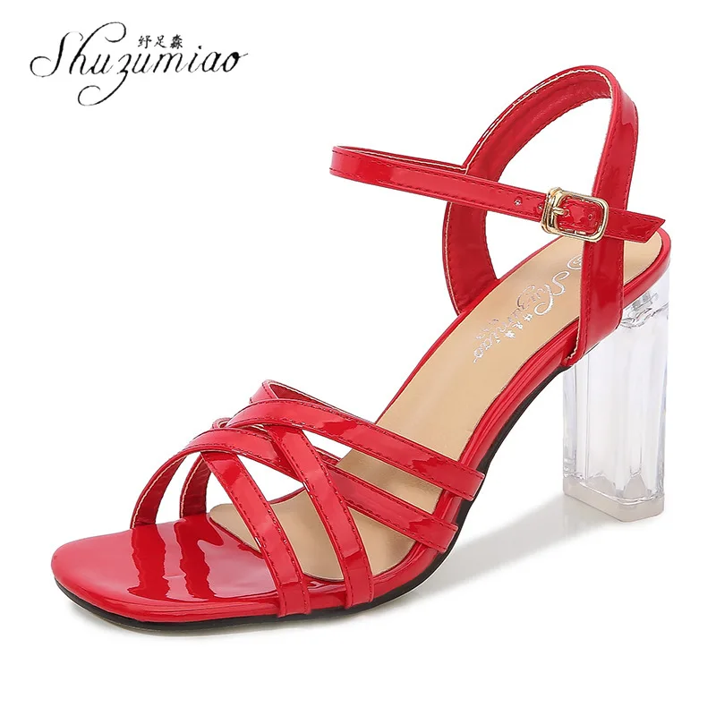 

SHUZUMIAO 2022 new European and American models can be worn with thin straps high-heeled sandals 35-43