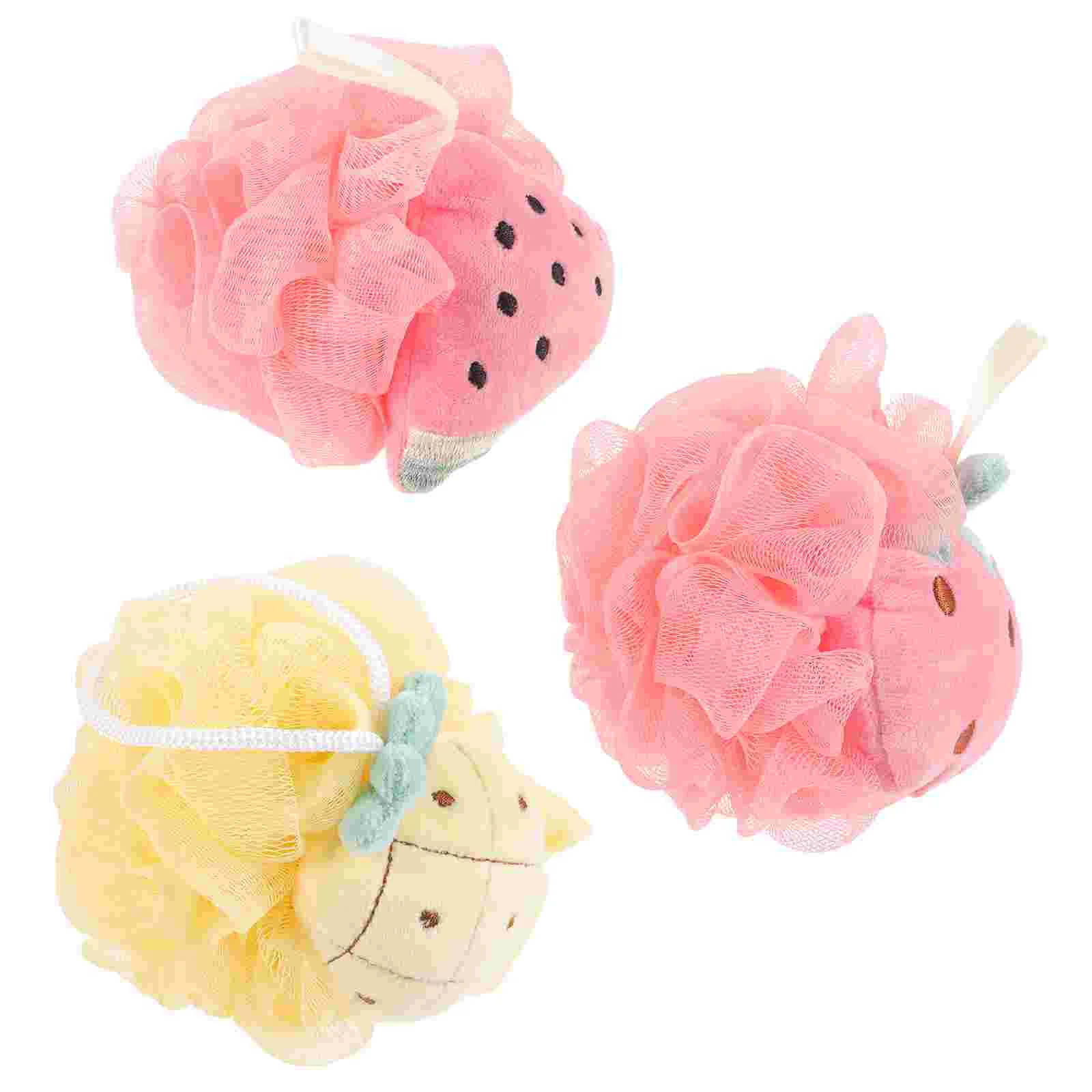 

3 Pcs Bathing Accessories Children's Ball Shower Loofah Body Exfoliating Portable Supply Bathroom Accessory Scrubber Baby