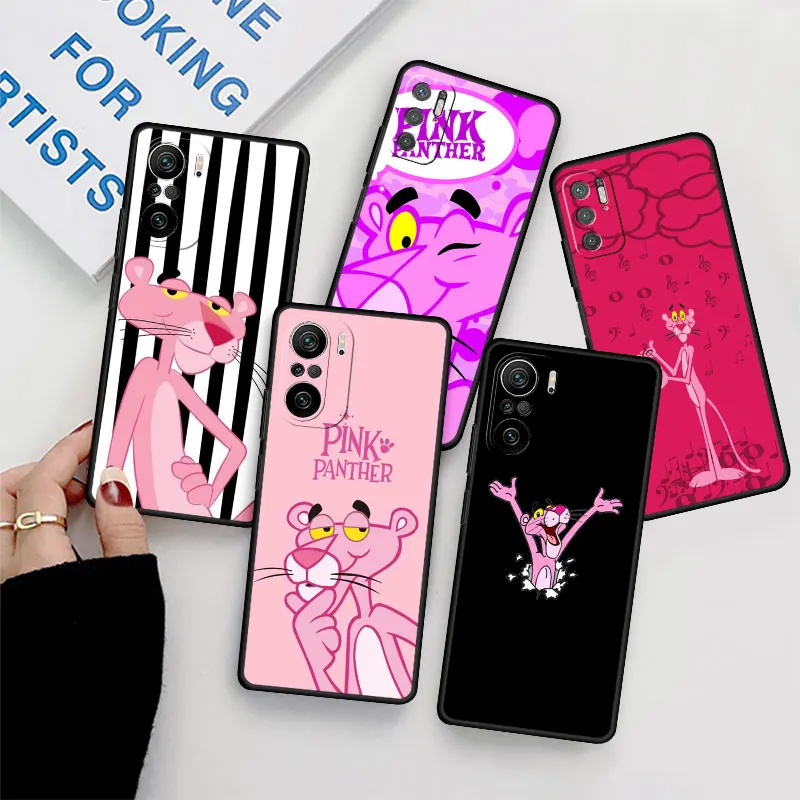 Чехол для Xiaomi Redmi Note 11 10 9 Pro 10S 9S 8 9A 9C 9T K40 K50 10C 8T 7, силиконовый чехол для телефона, мягкий чехол с розовой пантерой