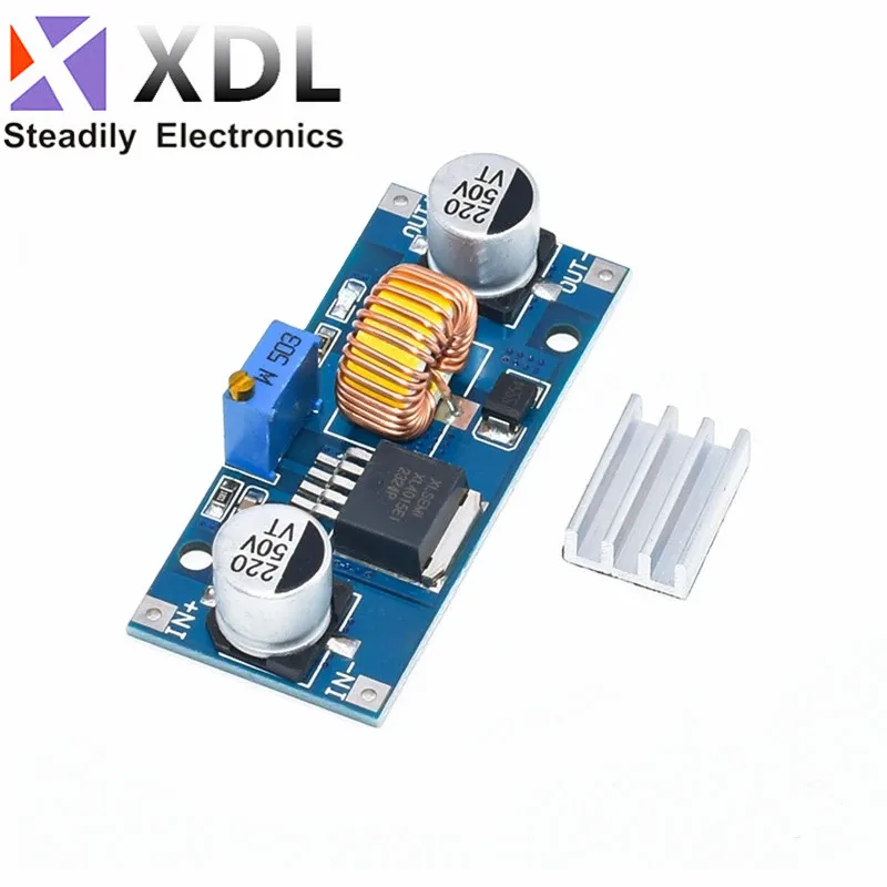 10 шт., понижающий Регулируемый блок питания, 5 А, XL4015, от 4-38 в до 1,25-36 В, 24 В, 12 В, 9 В, 5 В