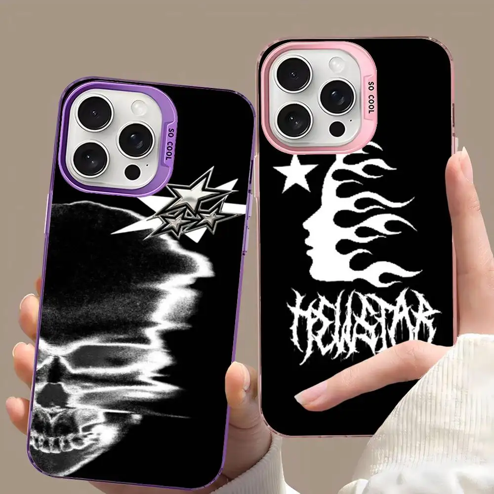 Фото Модный чехол H-HellstarS с логотипом для iPhone 17 16 15 14 13 12 11 Pro Max Plus, цвет серебристый №2