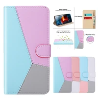 luxury flip leather case for iphone 13 11 12 pro max x xs xr se 2022 6 7 8 plus 12 mini splicing wallet full protect phone cover