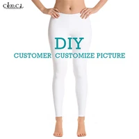 cloocl fashion diy high waist legging womens 3d digital printing leggings customized women fitness leggings drop shipping