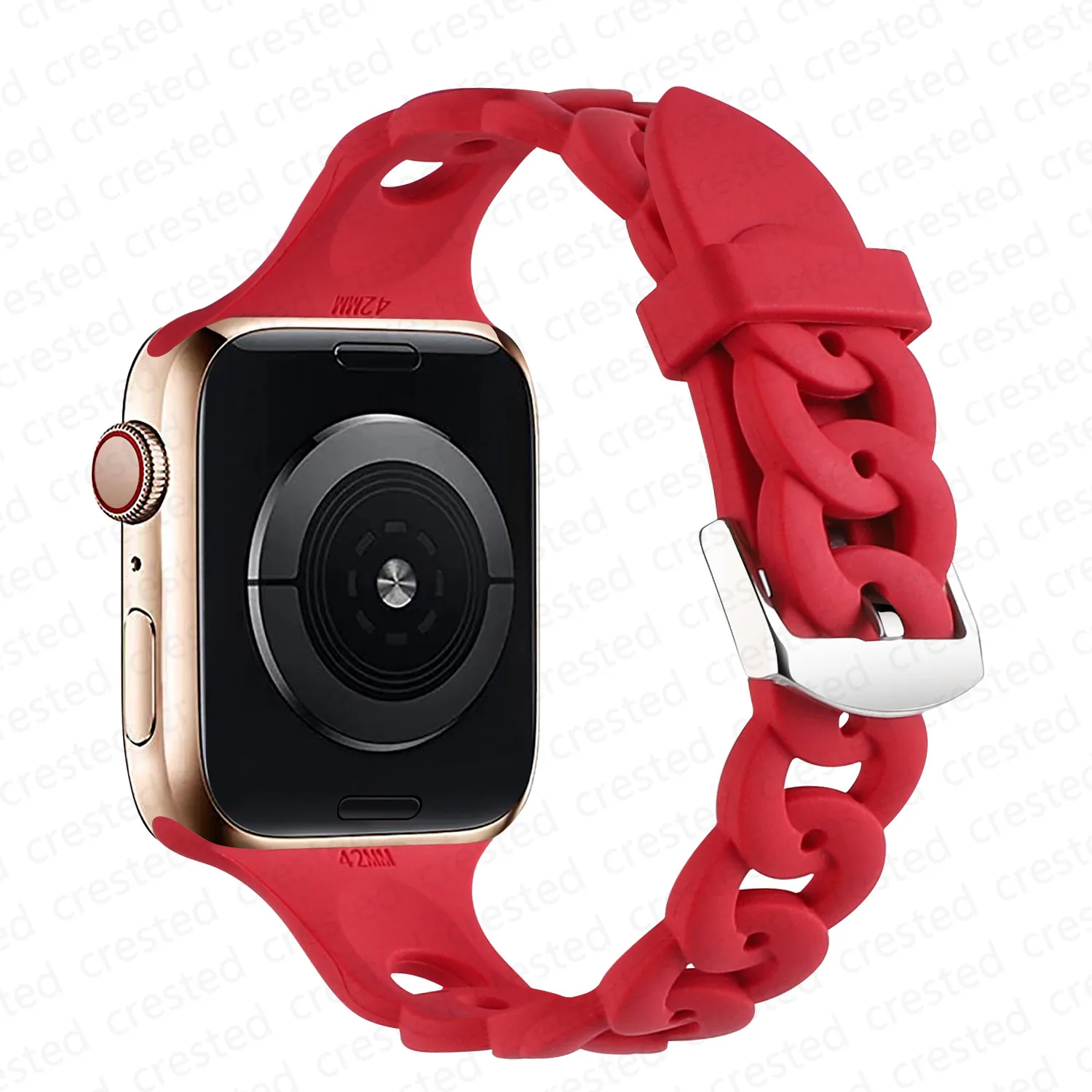 Ремешок силиконовый для Apple Watch band 44 мм 40 45 41 38 42 резиновый браслет наручных часов
