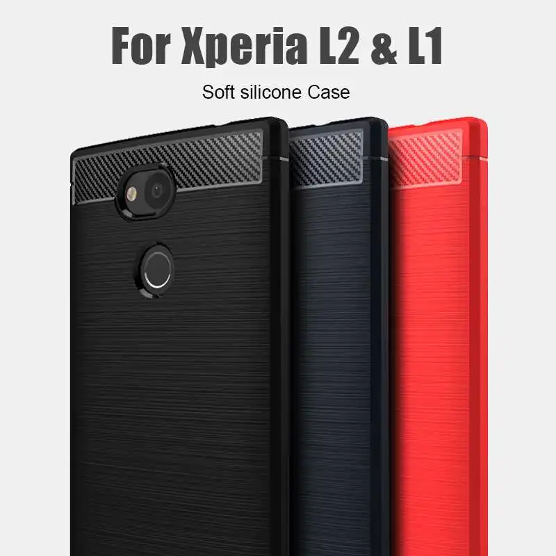 

Nonmeio Shockproof Soft Case For Sony Xperia L2 L1 Phone Case Cover