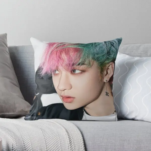 

Bang Chan Stray Kids Go Live Printing Throw Pillow Cover Waist Decorative Decor Throw Hotel Home Square Pillows not include