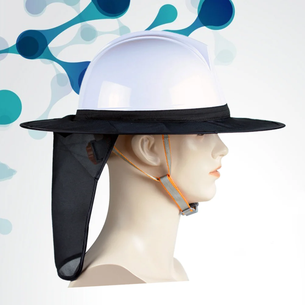 

Hard Hat Neck Shade Sun Shield Full Mesh Neck Sunshade Sun Protector for Outdoor Man Woman Black ( Without Hat )
