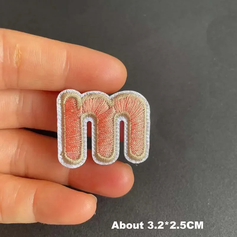 Экологичные вышитые вручную нашивки для глажки NYAConfetti с буквами алфавита детской