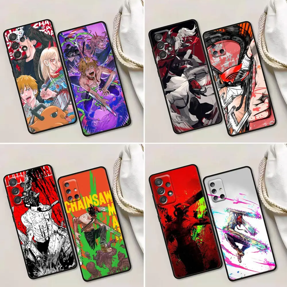 

ChainSaw Man Anime Comics Black Soft Phone Case for Samsung Galaxy A51 A12 A52 A21s A71 A32 A31 A02s A72 A11 A41 A22 A03s Cover