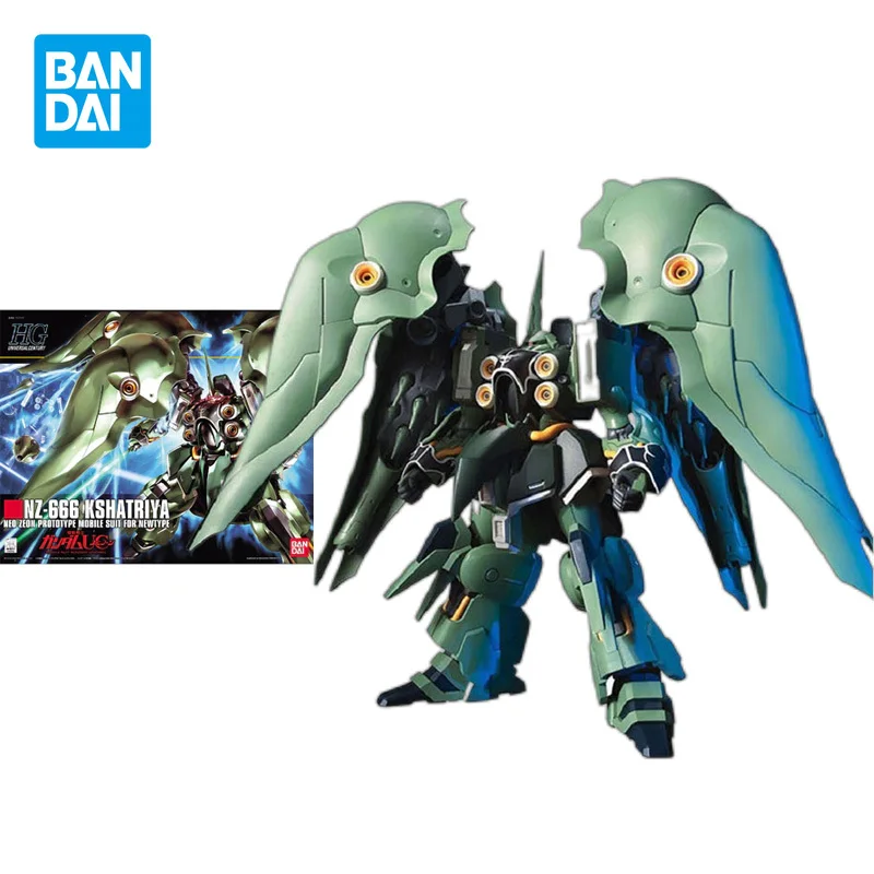 

Bandai Original GUNDAM HGUC H99 HZ-666 KSHATRIYA 1/144 Anime Action Figure Assembly Model Toys Collectible Model GiftsChildren