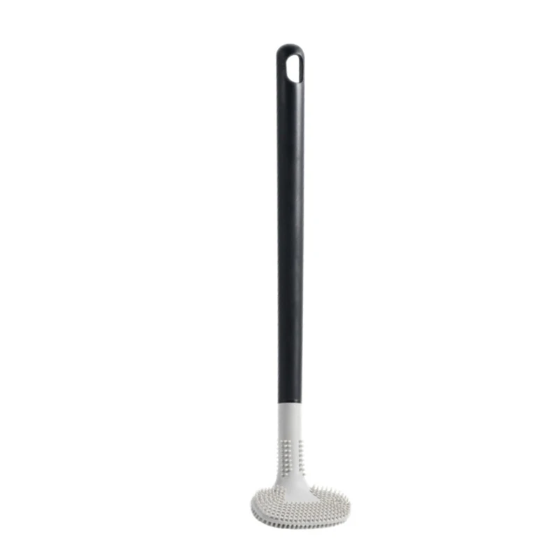 

Silicone Bristles Small Flat Flexible Toilet Brushes for Bathroom Easy to Use DropShipping