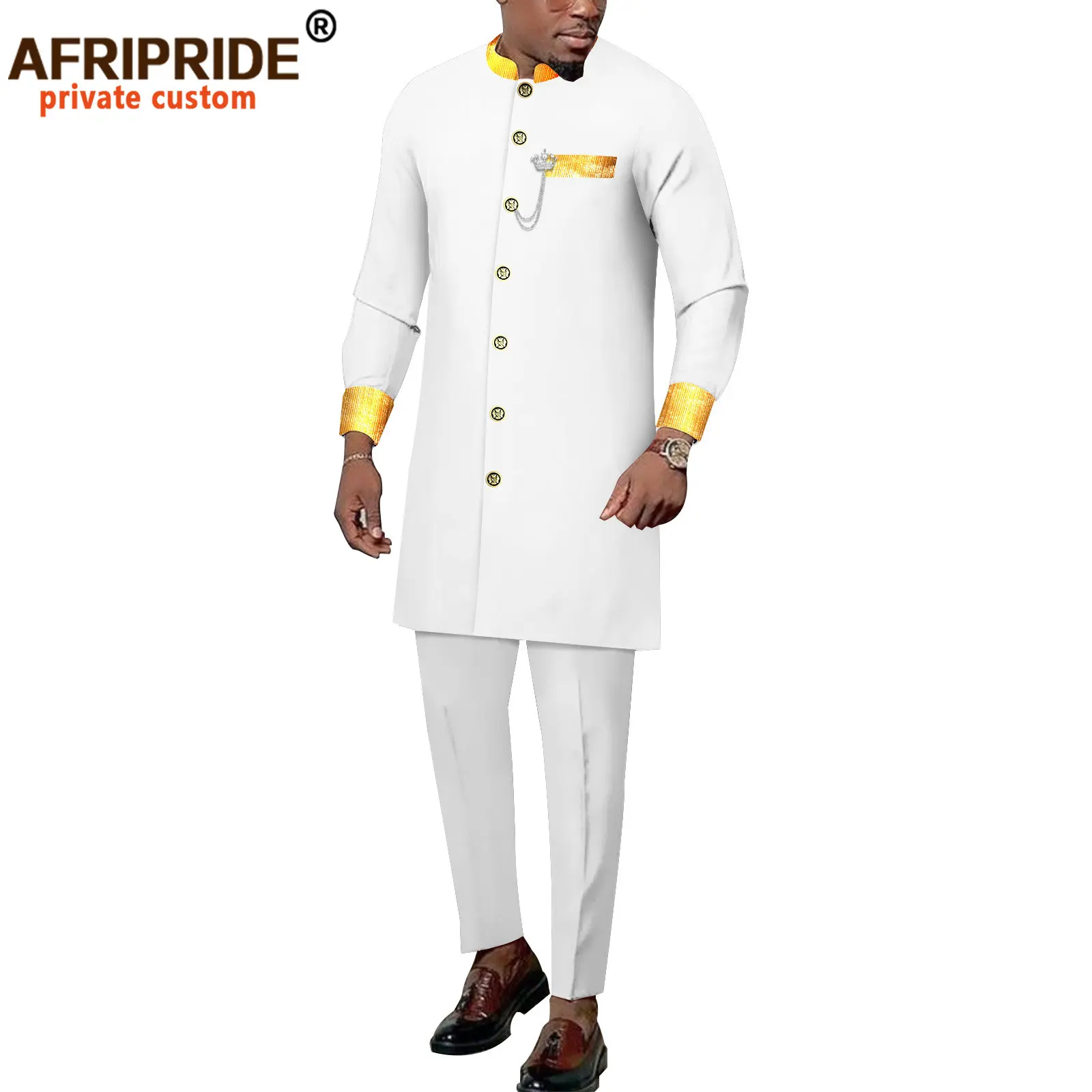 African Suits for Men Dashiki Jacket and Pants Set 3 Piece Outfit Men Clothes Streetwear African Clothing Formal Attire A2216157