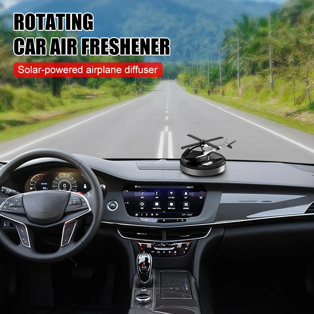 

Car Air Freshener Solar Powered Aircraft Perfume Aroma Diffuser Rotating Propeller Dashboard Fragrant Car Interior Accessories