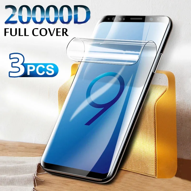 

3PCS Full Cover Hydrogel Film For Samsung Galaxy S9 S8 Plus Note 9 8 Screen Protector On Samsung S7 S6 Edge Protective Film
