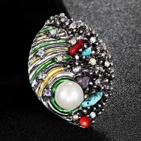 donia jewelry imitation pearl patina plating enamel brooch ladies brooch scarf accessories perfect gift