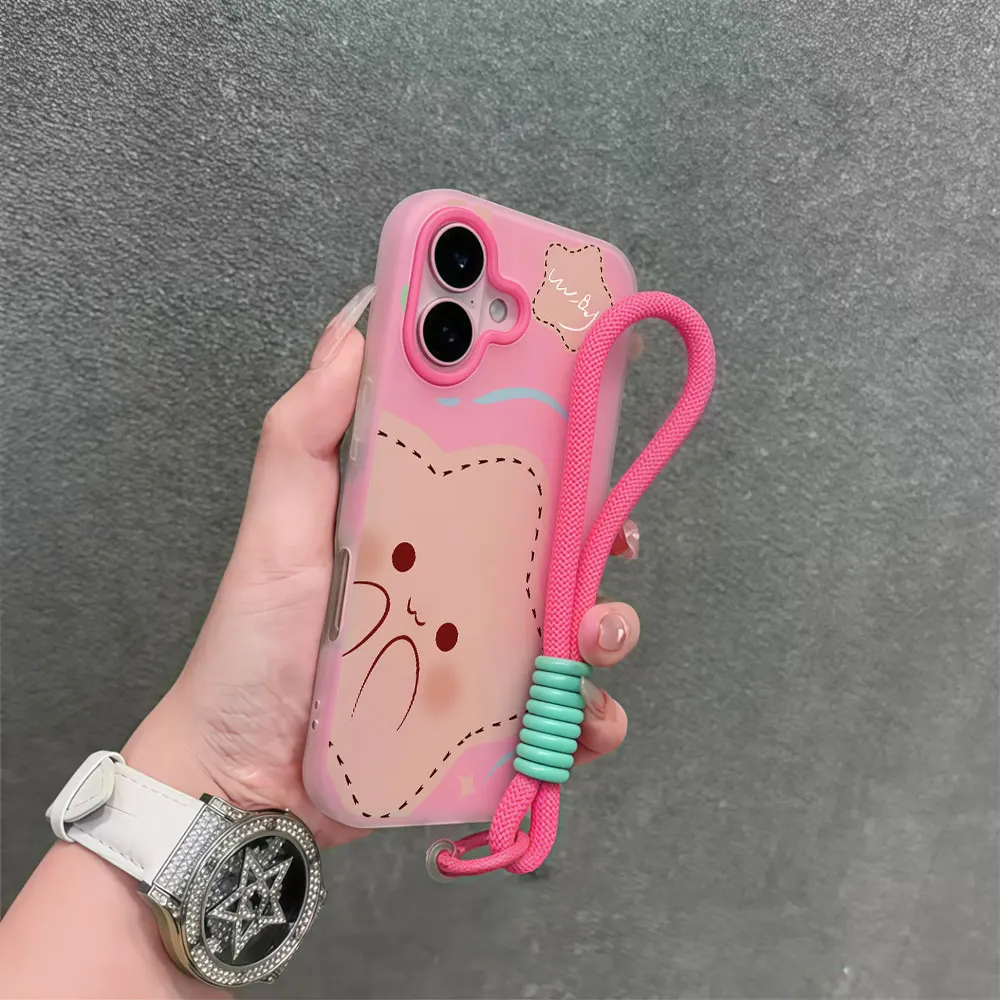 Фото Матовый силиконовый чехол для телефона Xiaomi 17 Pro Max 15T Pro Mi11 Lite 5G 14T Pro с ремешком-держателем и защитой для запястья №4