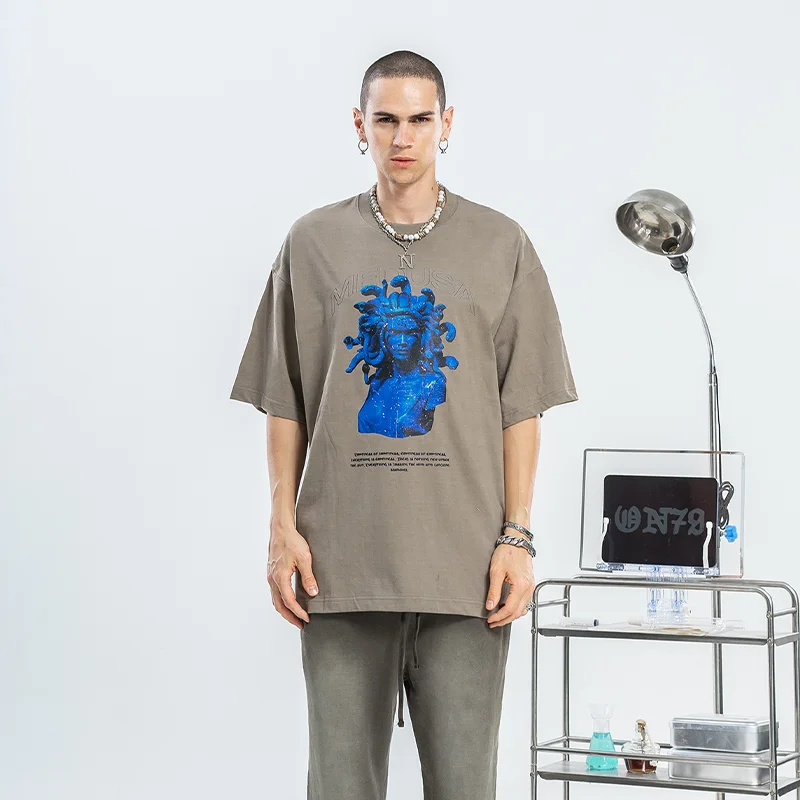 

Harajuku Oversized T-shirt Men Streetwear Graphic T shirts 100% Cotton Snake Women Print Tops Tee Hip Hop Summer Fashion Clothes