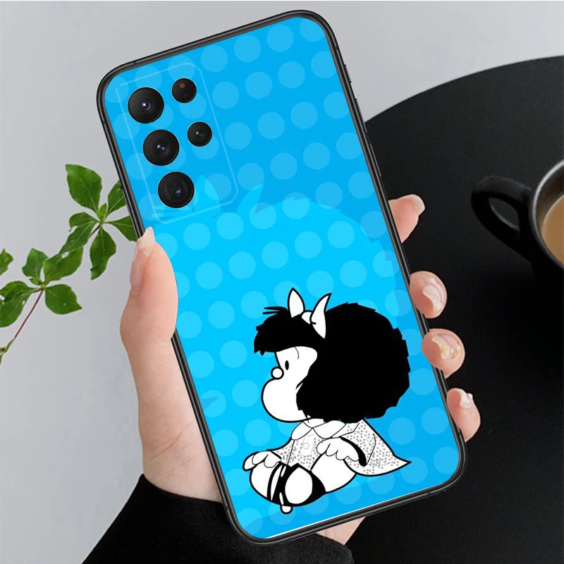 Mafalda чехол для телефона Samsung Galaxy A35 A55 A54 A15 A25 A05s A05 A22 A24 A52 A33 A34 M34 M14 M54 M23 Funda