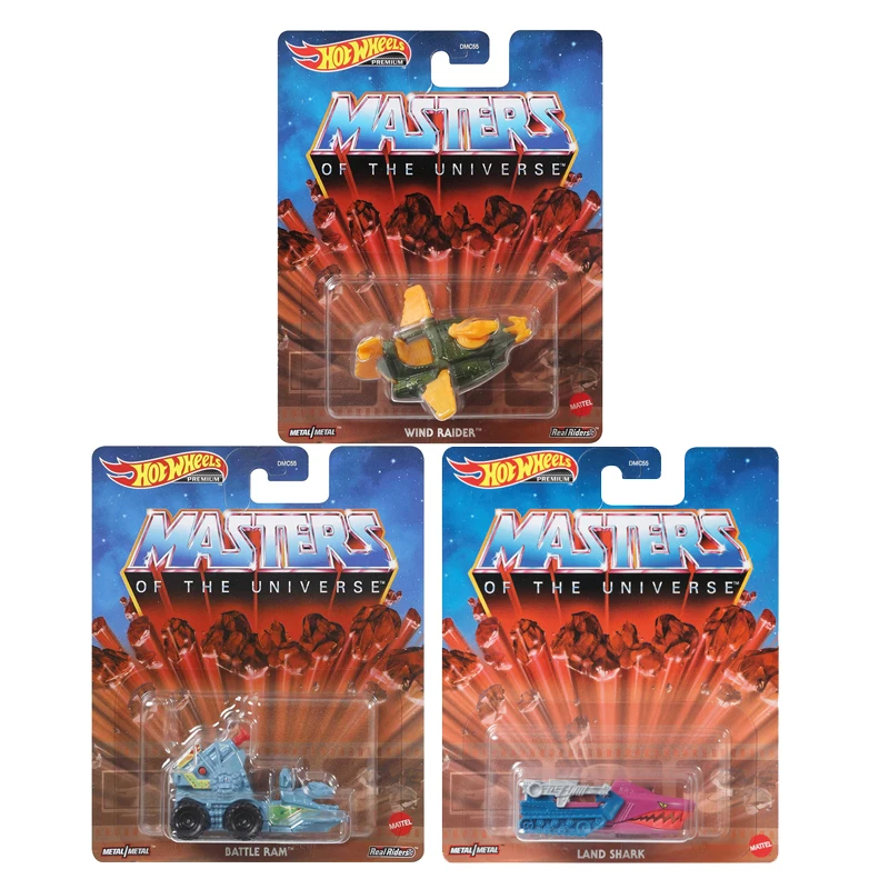 Hot Wheels Pop Culture Masters of the Universe Land Shark Wind Raider Dattle Ram 1:64 литая модель автомобиля игрушка