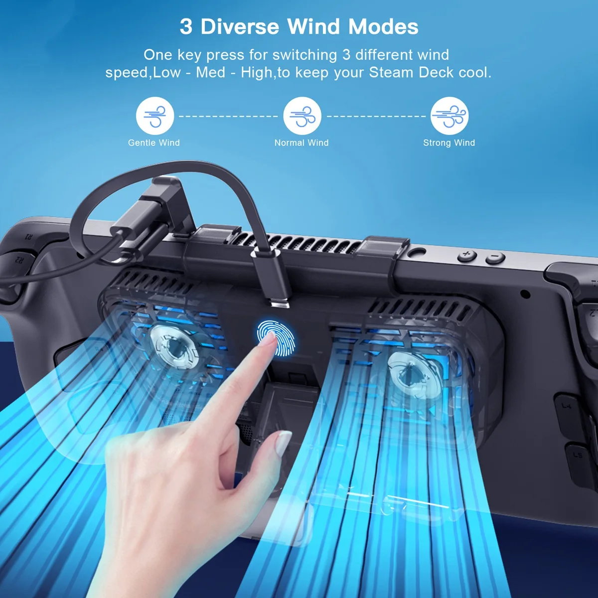 

Cooling Fan with Bracket for Steam Deck Game Console for Switch/OLED Host Cooler