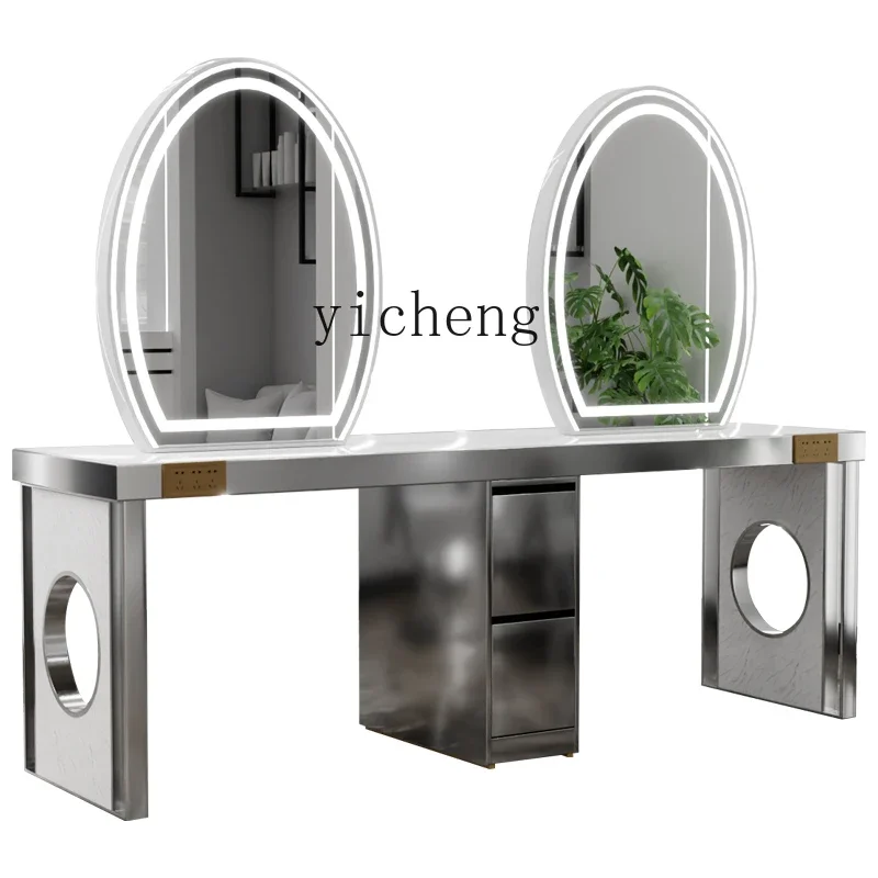 Специальный зеркальный стол для парикмахерской HSN зона завивки и крашения с