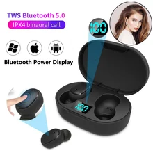 Headphones E6S TWS Wireless Bluetooth 5.0 Earphones Stereo In-Ear Earbuds Waterproof Sports Headsets with Mic for Xiaomi Redmi