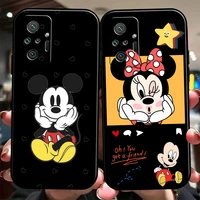disney mickey mouse phone case for xiaomi redmi 9 10 9i 9at 9t 9a 9c note 9 9t 9s 10 pro 10s 5g funda liquid silicon black