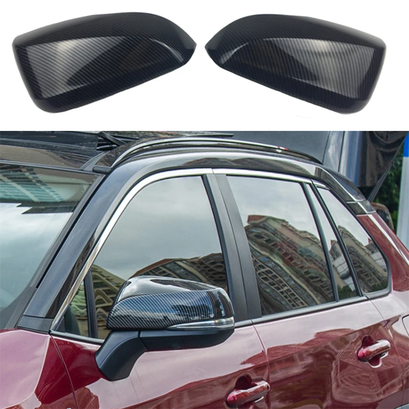 

Подходит для Toyota RAV4 2019 2020 для боковых зеркал RAV 4, украшение, автомобильные аксессуары, крышка бокового зеркала заднего вида из АБС-пластика