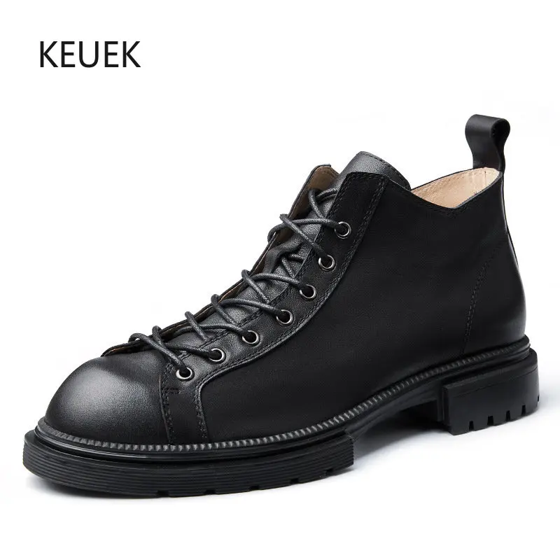 Casual Lace-up Motorcycle Ankle Chelsea Work Boots 5a
