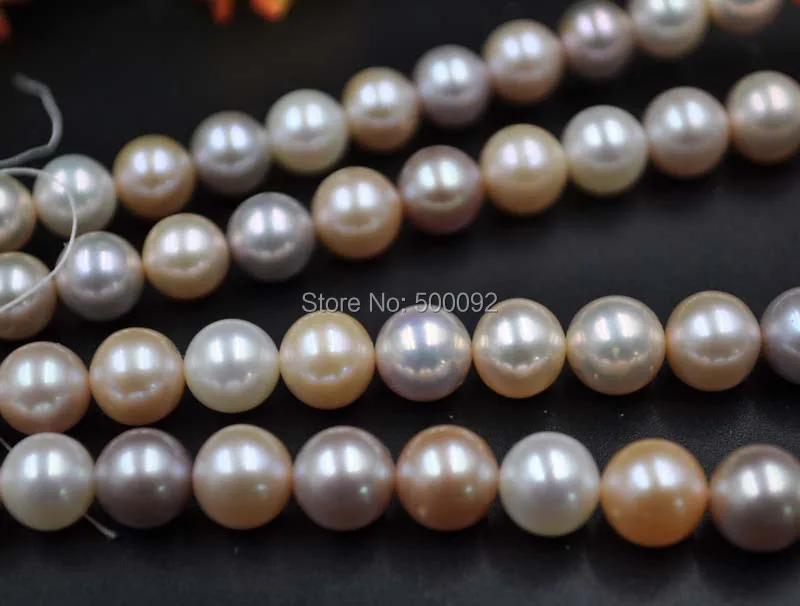 

AA Wholesale 9mm near round multicolor freshwater pearl free shipping