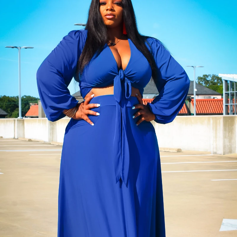 

Лето 2022, сексуальные африканские женские комплекты из двух предметов с длинным рукавом и V-образным вырезом, черный, розовый, красный, топ и д...