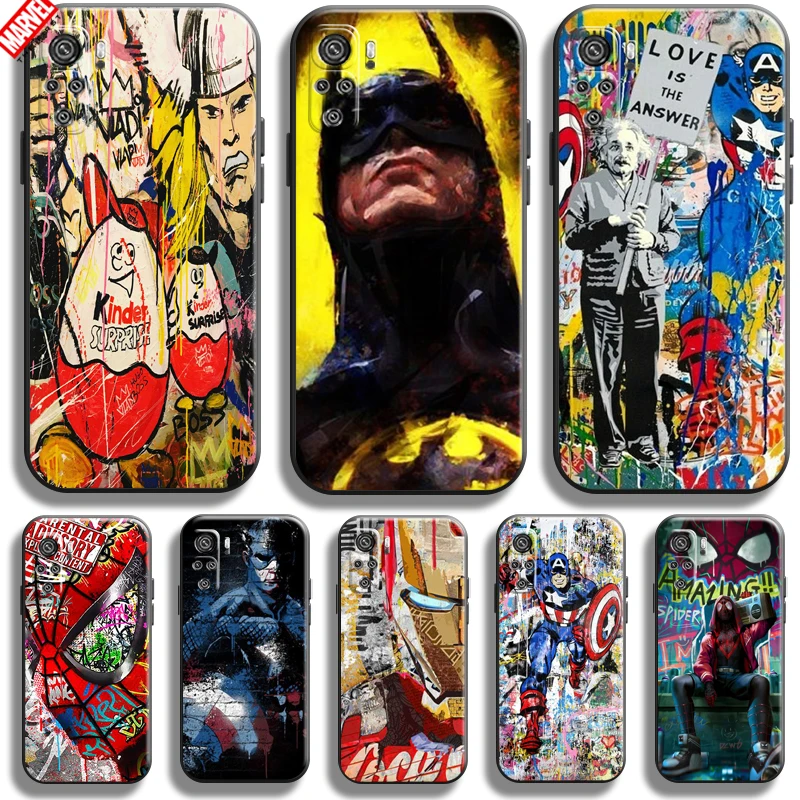 

Marvel Street Graffiti For Xiaomi Redmi Note 10 10T 10S Pro 5G Phone Case Silicone Cover Black Soft Back Funda Carcasa