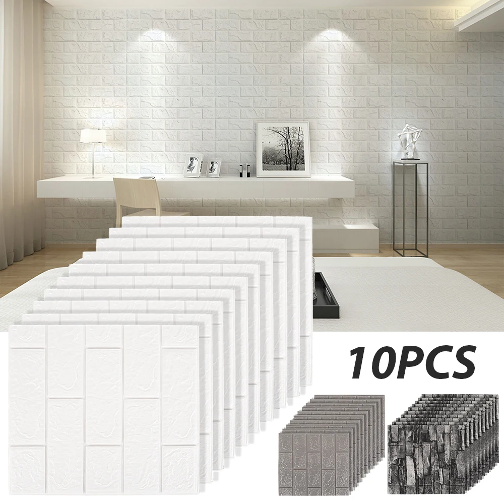 3D кирпичные настенные панели, наклейки, самоклеящиеся обои, плитка «сделай сам», спальня, кухня, Декор для дома
