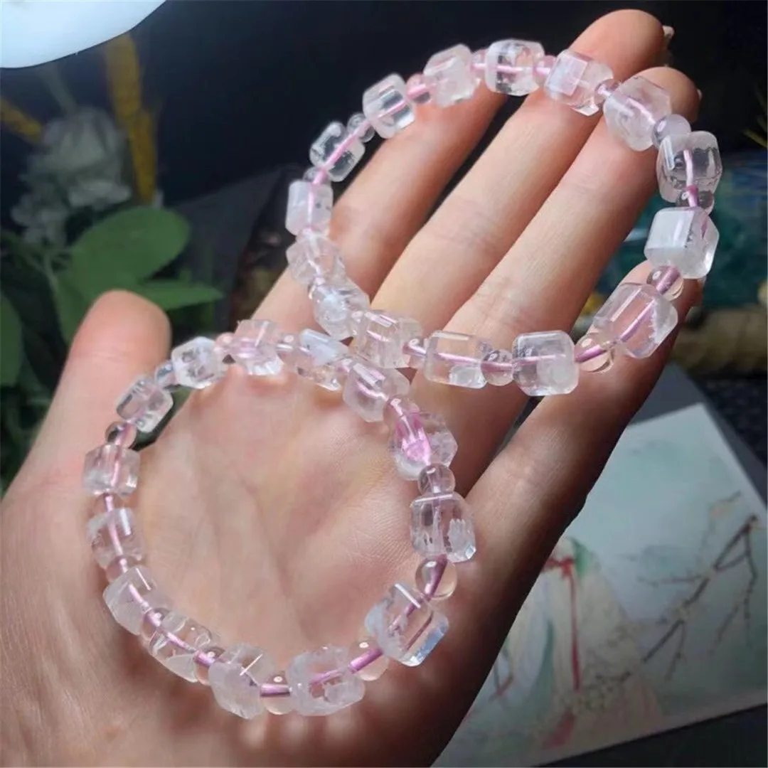 

7mm Natural Ghost Phantom Quartz Bracelet Jewelry For Women Lady Men Love Beauty Gift Wealth Healing Crystal Beads Strands AAAAA