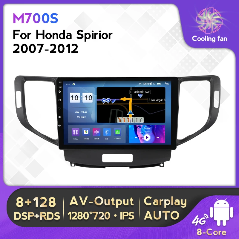 

Android 12 8+128G Car Radio Stereo Multimedia Player For Honda Spirior Accord 8 2008-2012 GPS Navigation WIFI Carplay Autoradio