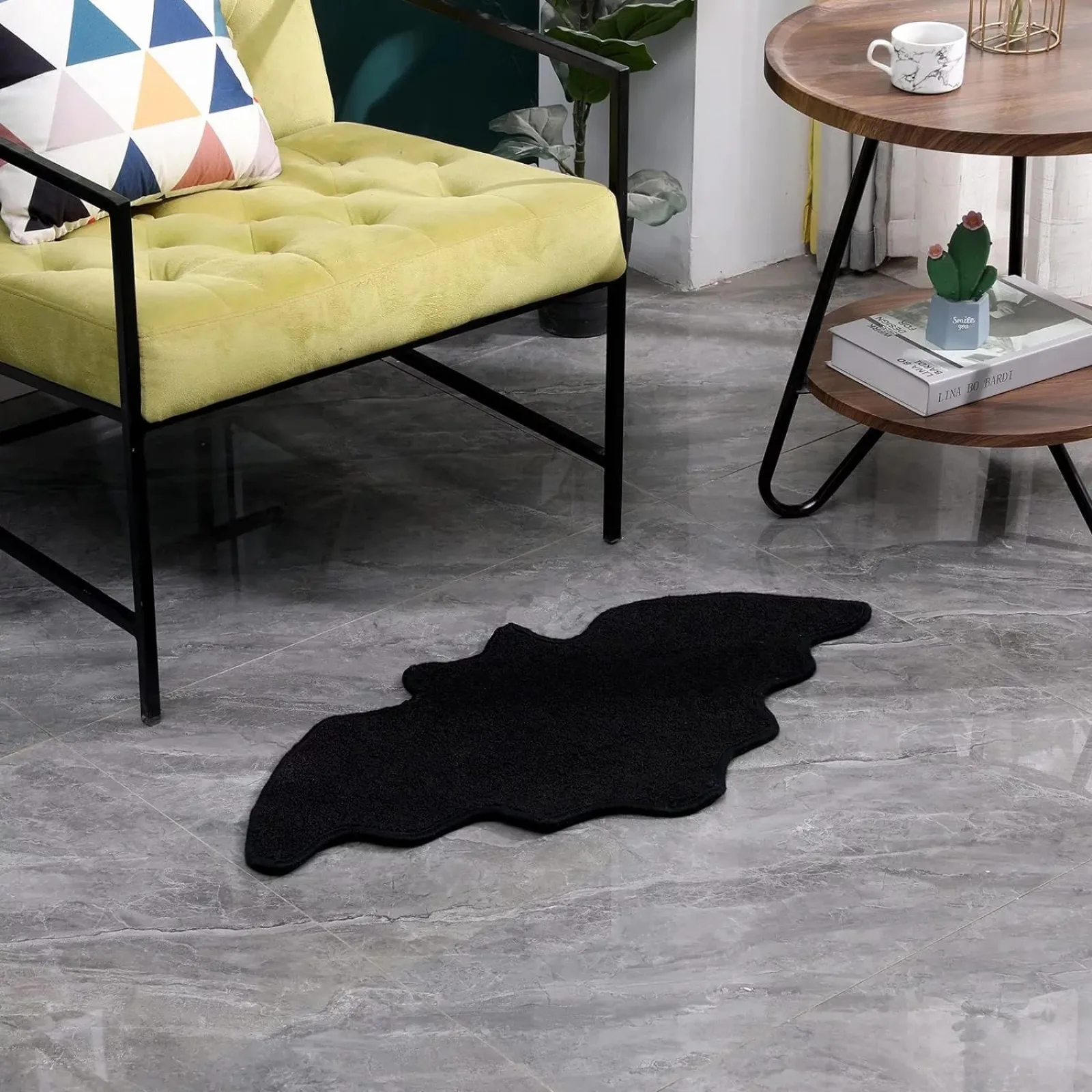 Асимметричный Коврик С Паутиной На Хэллоуин Нескользящий Напольный Для Ванной