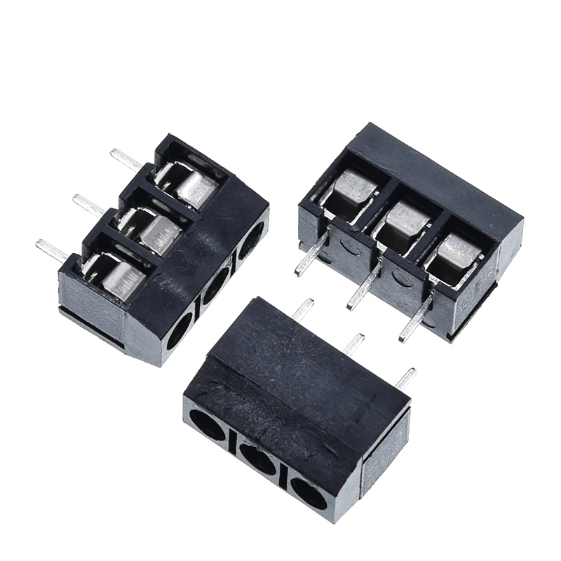 

Клеммный блок TZT KF301 3-контактный черный, красный, синий