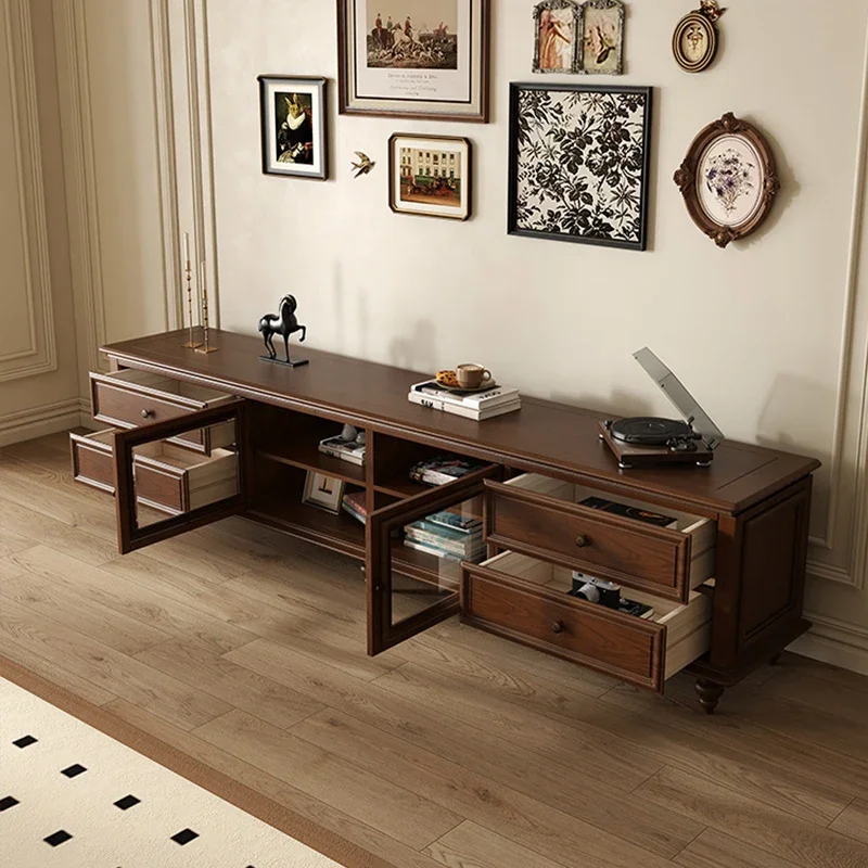 Простой дизайн деревянные подставки для телевизора в гостиную шкафчик хранения