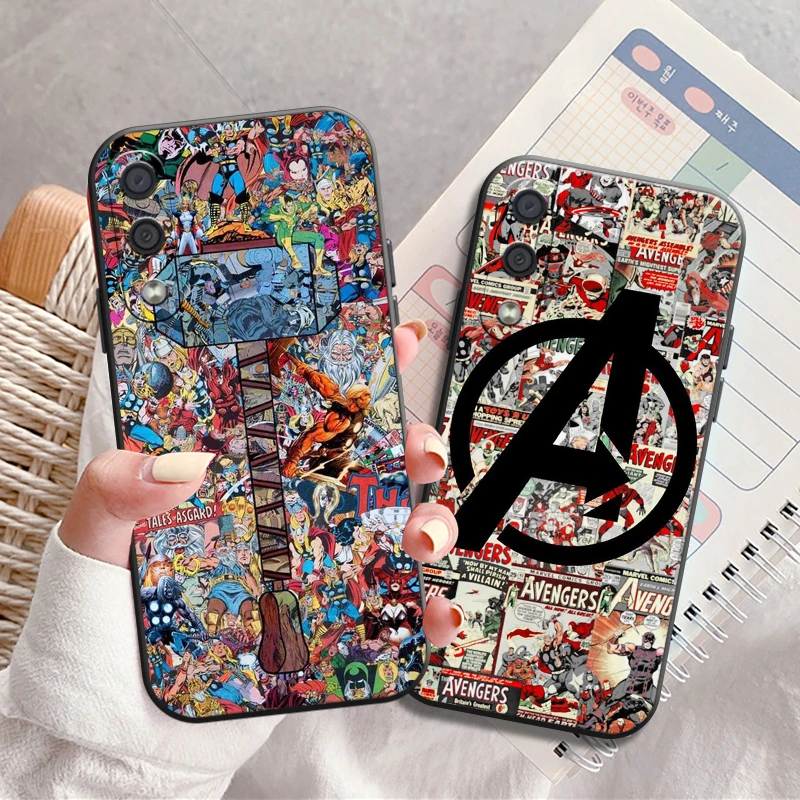 

Marvel Comics Logo Phone Case For Samsung Galaxy S8 S9 S10 S10E S20 S21 FE S21 Plus Silicone Cover Carcasa Back Funda Soft