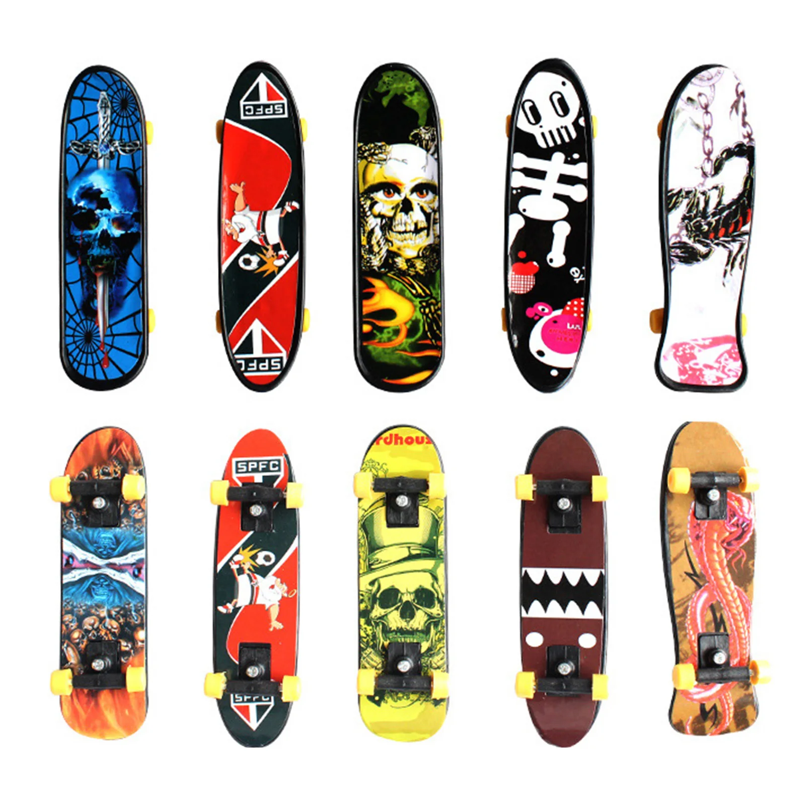 

10 Pcs Finger Board Tech Truck Mini Skateboards Alloy Stent Children Mini Fingerboard Skate Boarding Toys Party Favors Gift