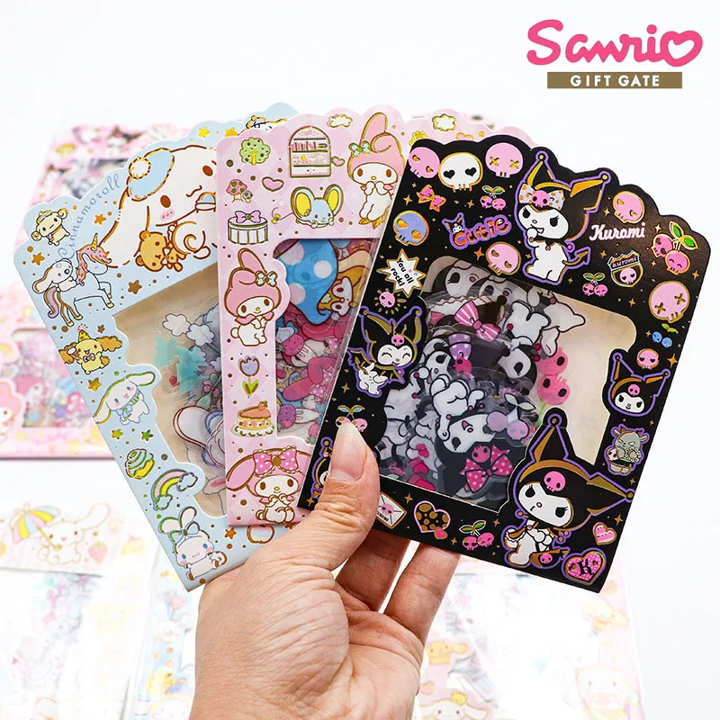 

48 Bags Sanrio Family Kuromi Melody Sticker Bag Student'S Handbook Decoration Material Cute Shape Sticker Wholesale